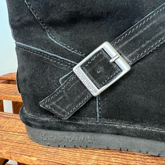 Bearpaw Prim III NeverWet Black Wool Blend Shearling Lined Suede Boots W… - Picture 10 of 10
